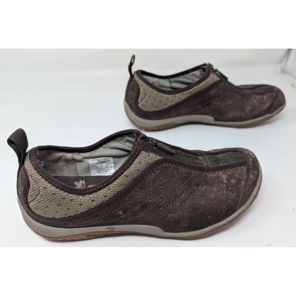 Merrell Lorelei Shoes Women's Size 7 Suede Front Zip Up Espresso J68748